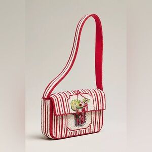 The Fiona Beaded Bag: Food & Drink Edition - Red & White Stripped